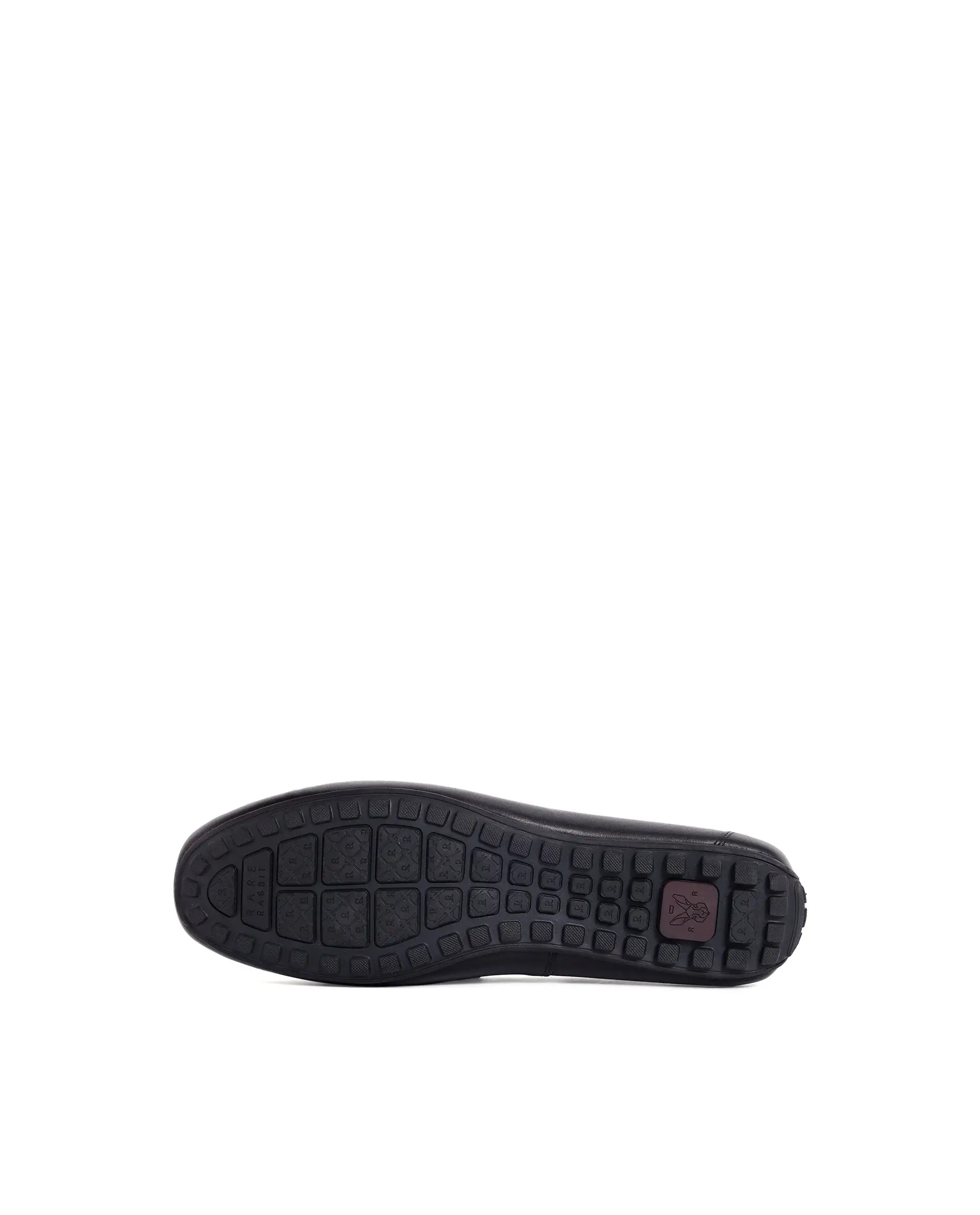 Rare Rabbit Men's Bold Black Slip-On Monotone Genuine Leather Driver Moccasin - Image 7
